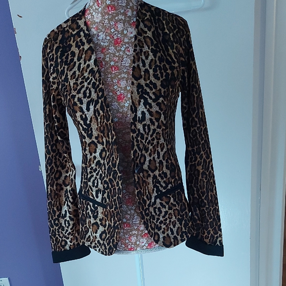Leopard Print Women's Blazer